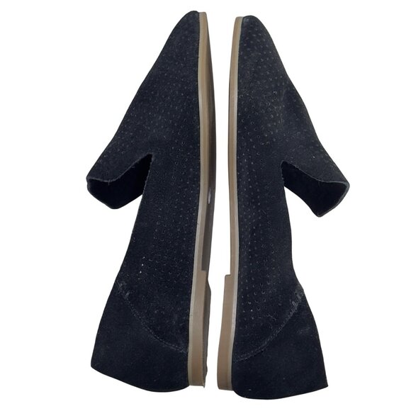 LUCKY BRAND Women's Black Suede Perforated Slip-On Loafers Casual Flats Size 10M - Picture 5 of 12